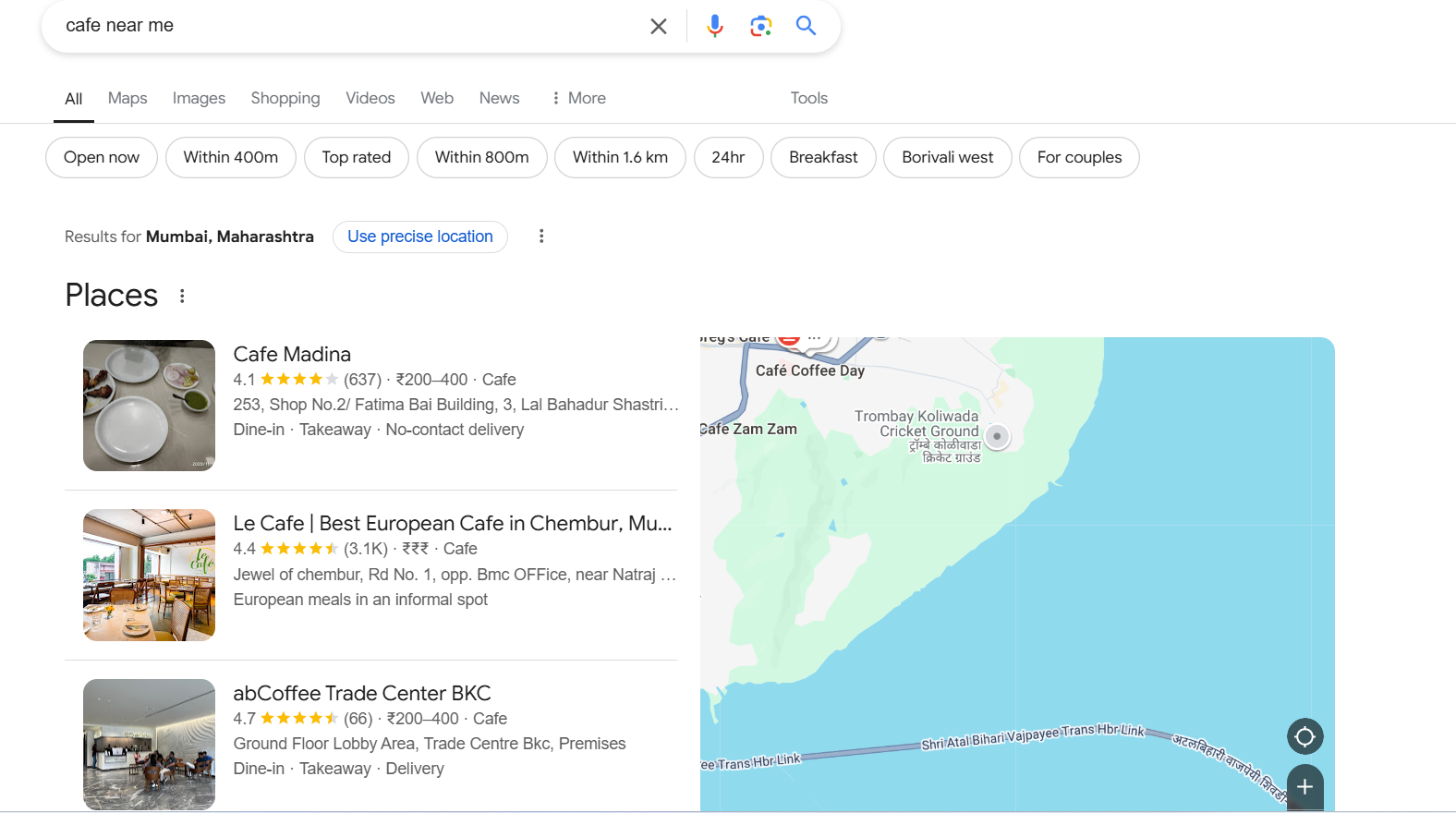local search result