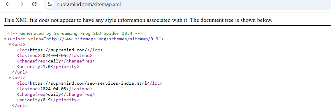  xml sitemap