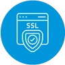 SSL implementation icon representing secure website connections and improved search engine rankings